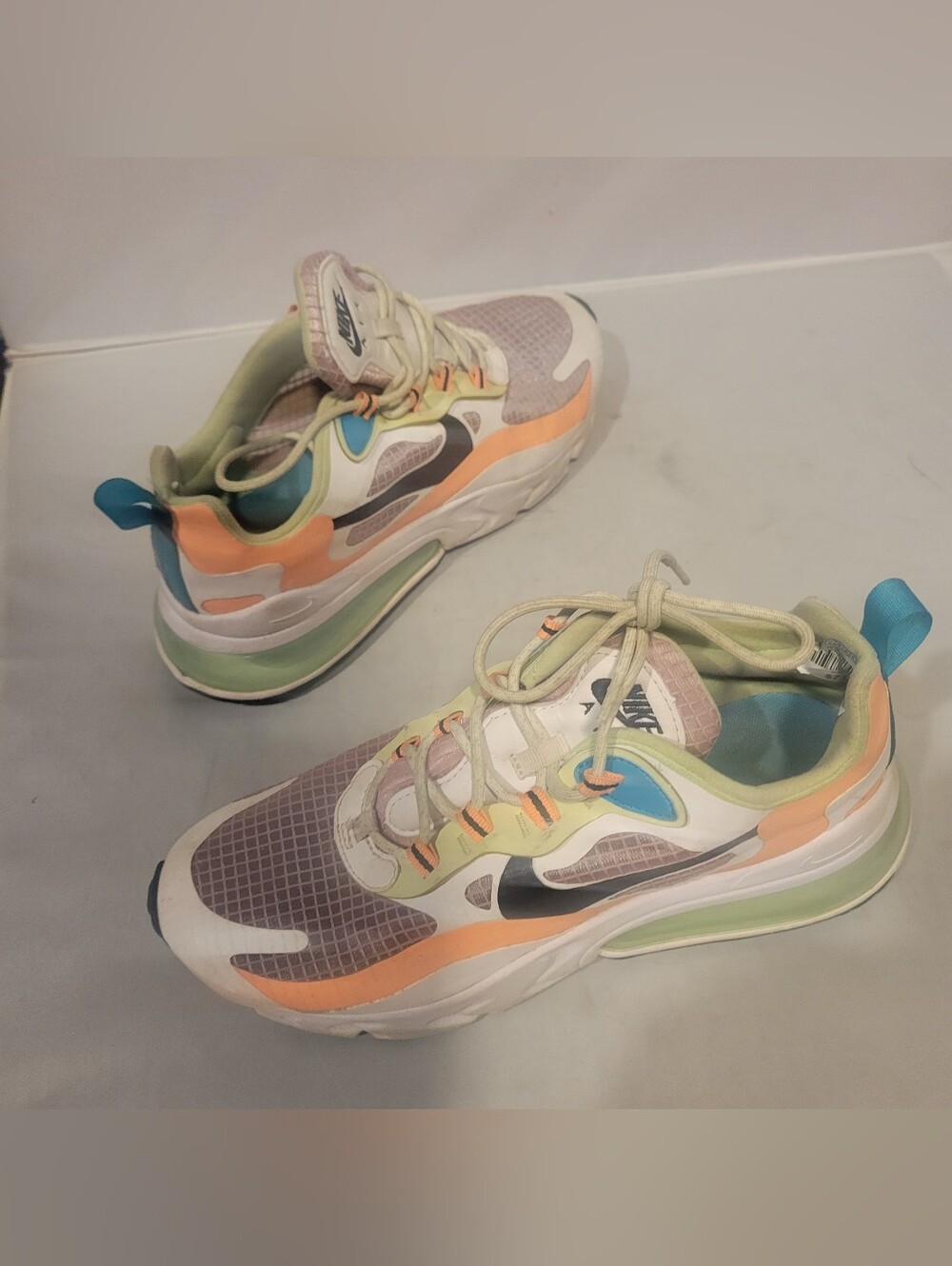 Nike Air Max 270 React Light Arctic Pink Running Sneakers Women Size 10